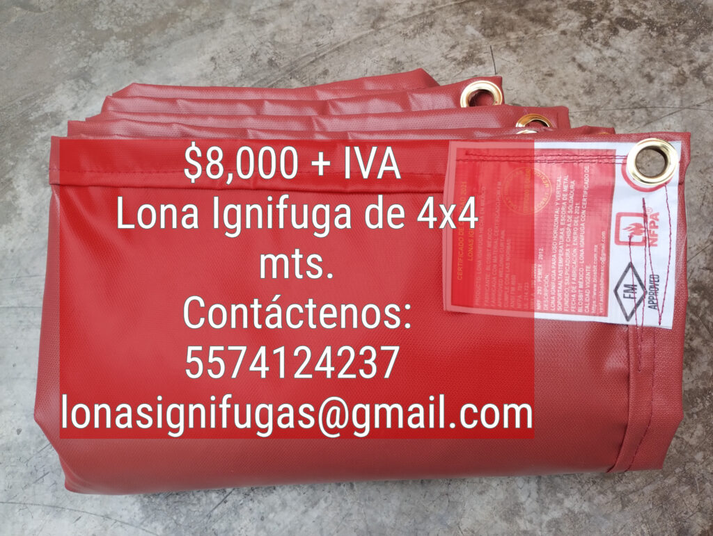 Lonas Ignifuga de 4x4 metros - Entrega Inmediata - Envios a todo Mexico